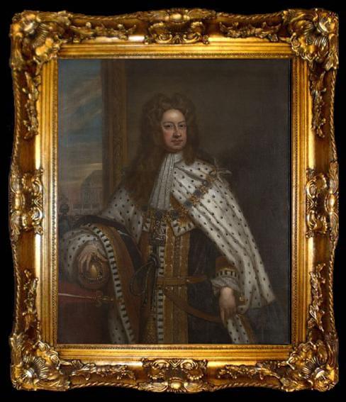 framed  Sir Godfrey Kneller Portrait of King George I, ta009-2